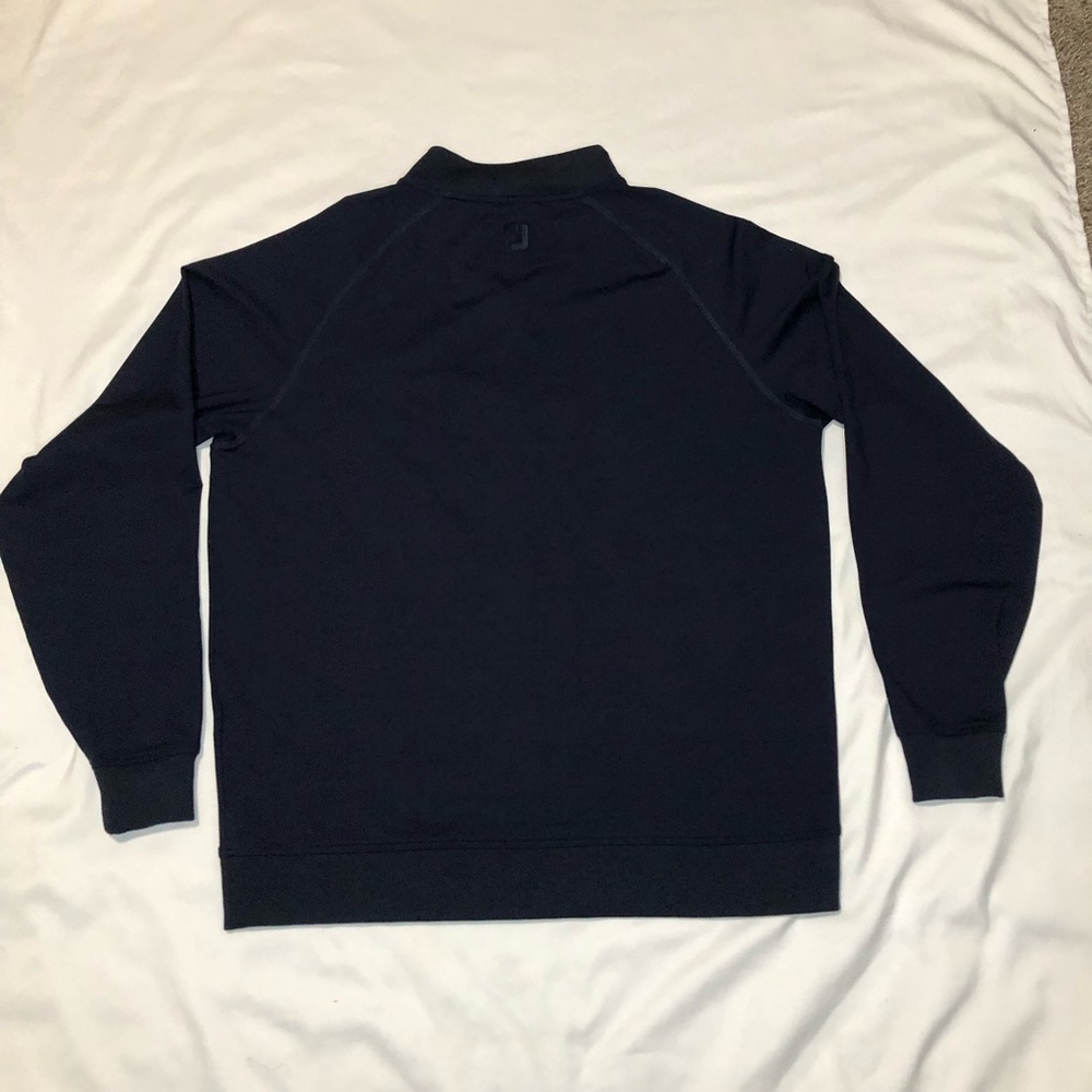 Footjoy Quarter Zip Golf Long Sleeve Navy Blue Pullover Size Large - Picture 5 of 7